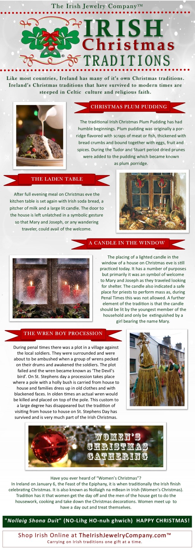 irish christmas traditions infographic